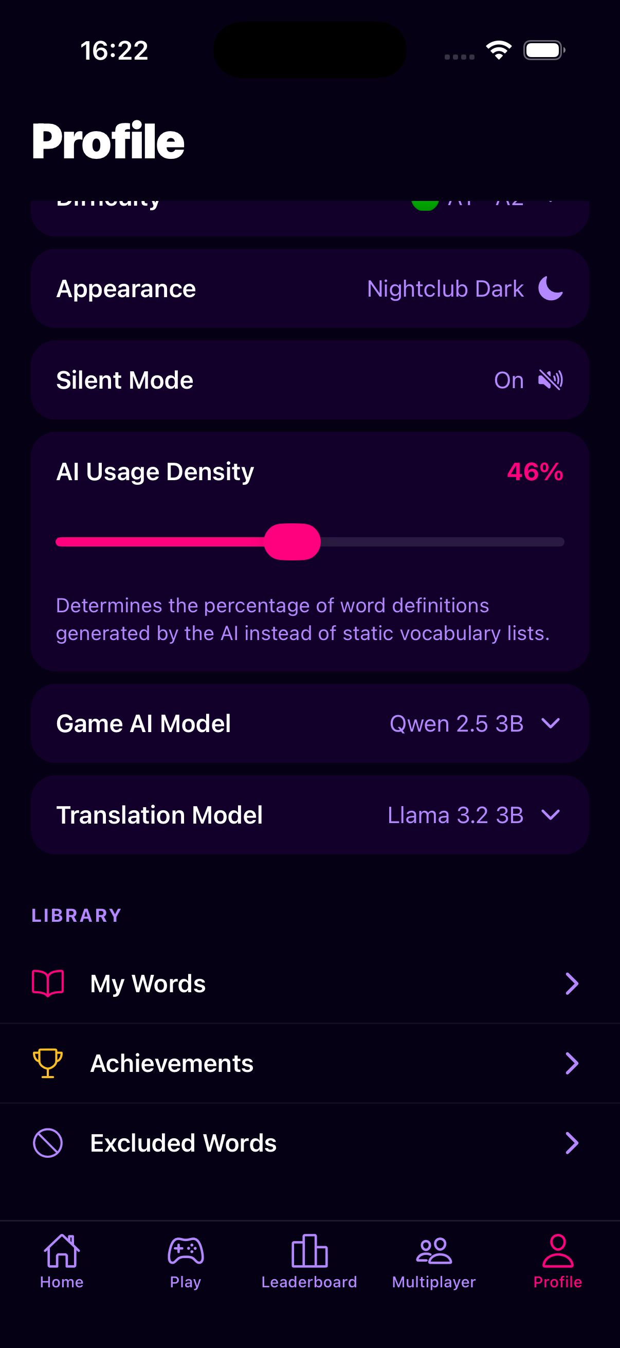 On-Device LLM Settings